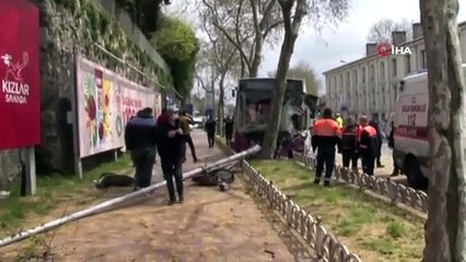 Beşiktaş'ta belediye otobüsü dehşet saçtı