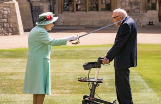 Queen Elizabeth II leads tributes to Captain Sir Tom Moore