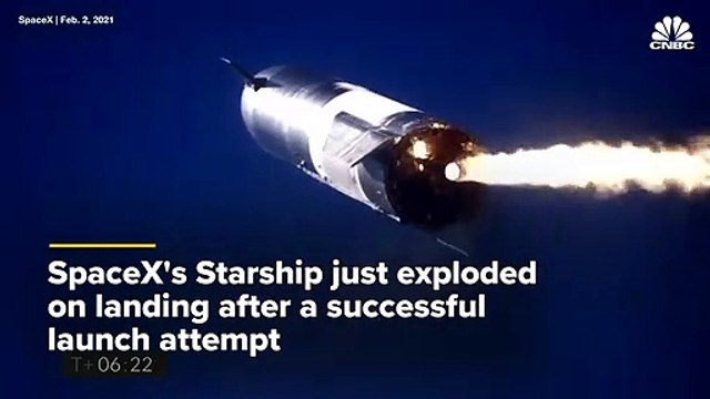 Regardez les images du prototype de fusée de la société aérospatiale américaine SpaceX s'est écrasé à l'atterrissage lors d'un vol d'essai au Texas