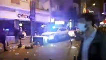 Kadıköy’de polis aracına saldıran eylemciler yoldan geçen iki kişiyi darp etti