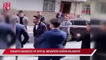 Bağcılar'da sokakta maskesiz ve sosyal mesafesiz düğün eğlencesi