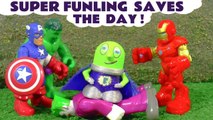 Super Funling Saves the Day with Marvel Avengers Hulk and DC Comics Joker plus the Funny Funlings in this Family Friendly Full Episode English Toy Story Video for Kids from Kid Friendly Family Channel Toy Trains 4U
