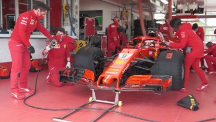 Debut with snowflakes at Fiorano for Giuliano and Marcus. Robert on track in the afternoon - Day 1