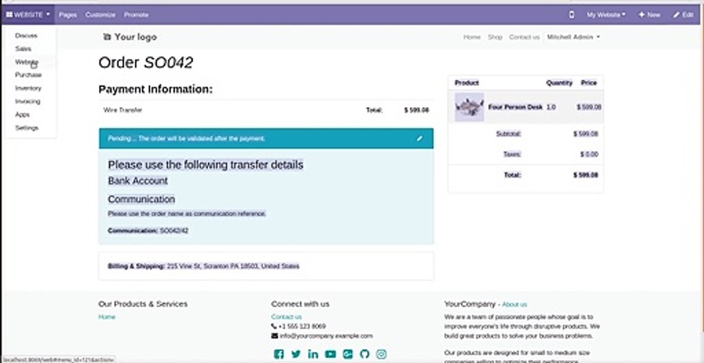 Website Sale Multi-branch | Branch Field on Website Configuration Settings | Odoo