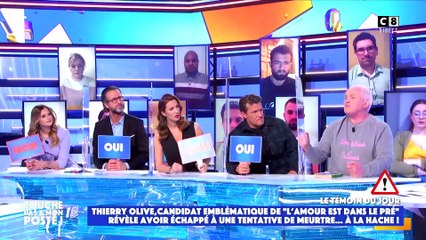 Thierry Olive, agriculteur de "L'amour est dans le pré", raconte avoir été agressé à la hache, dans "Touche pas à mon poste".