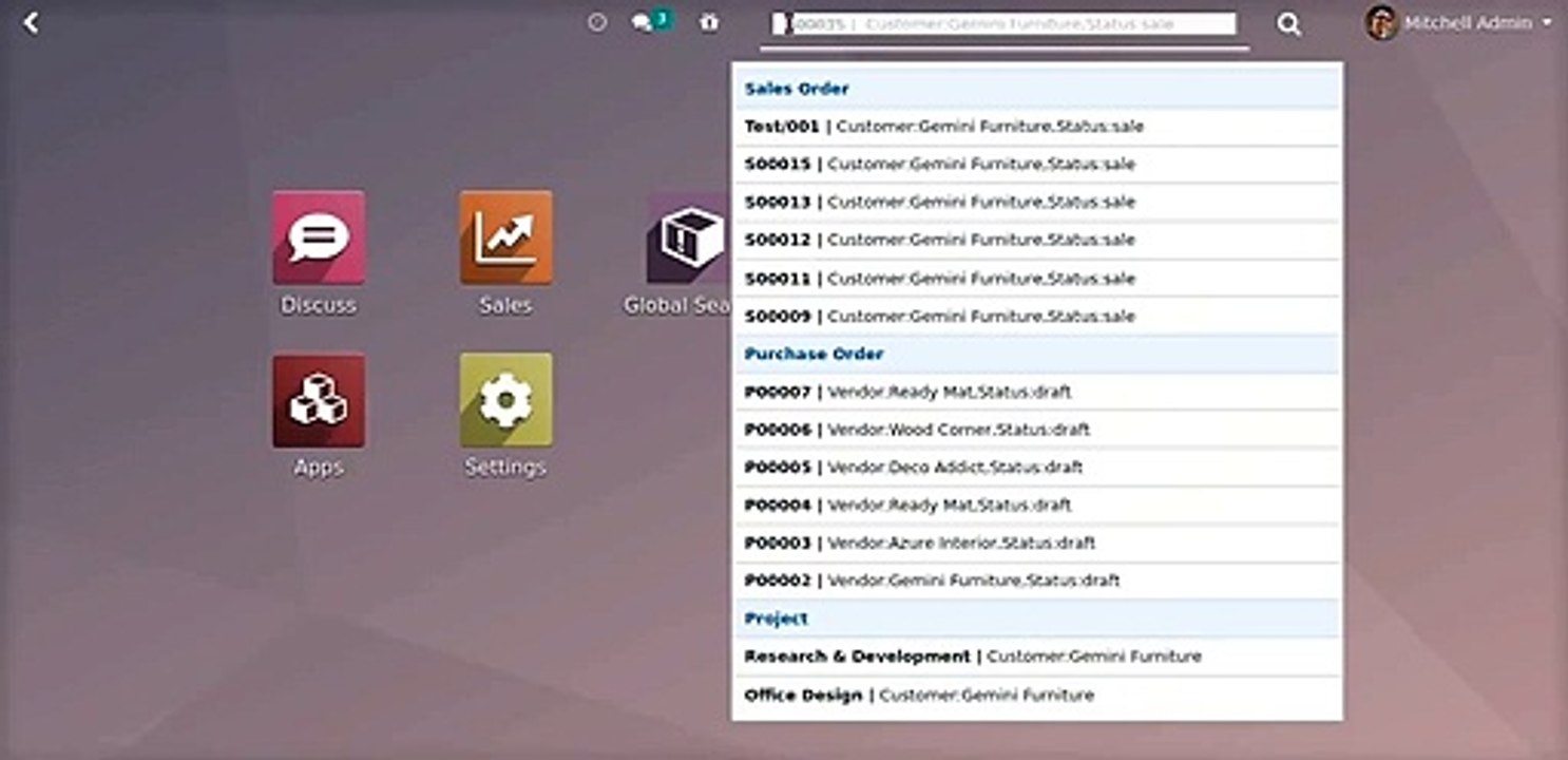Global Advanced google like search in Odoo
