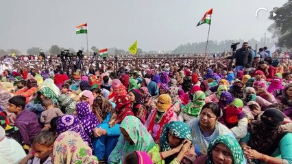 जींद में उमड़ी लोगों की भीड़, महापंचायत में पारित हुए पाँच प्रस्ताव