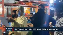 Pedagang di Pare Pare Protes Kebijakan Pembatasan Kegiatan Malam