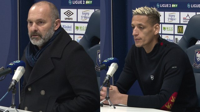 J23 Ligue 2 BKT : Les réactions de P.Dupraz et Y.Bammou après SMCaen 1-1 Valenciennes FC