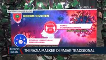 TNI Razia Masker Dipasar Tradisional