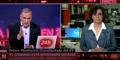 Dolors Montserrat (PP) frena en seco a 'El Lechero' y su indisimulada defensa del Gobierno de Sánchez: 