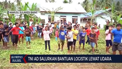 TNI AD Salurkan Bantuan Logistik Lewat Udara