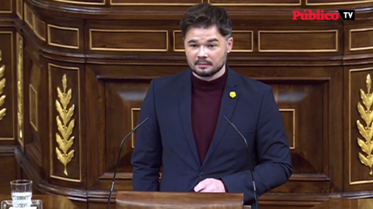 Rufián, a Iceta: "Usted en Madrid tiene fama de soberanista, incluso de filoindependentista"