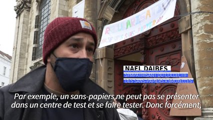 "Nous aussi, on est des humains": des sans-papiers occupent une église à Bruxelles