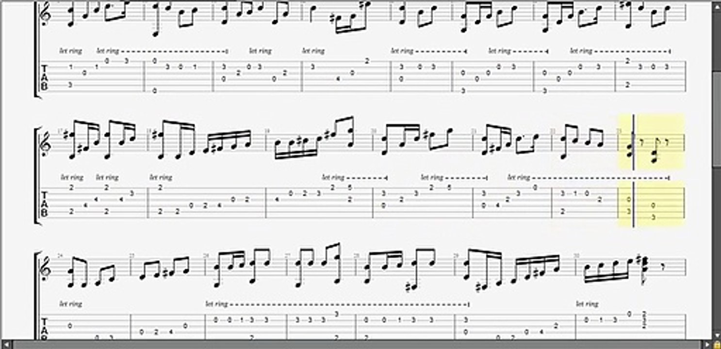 Xuân đã về - Tab Guitar Solo