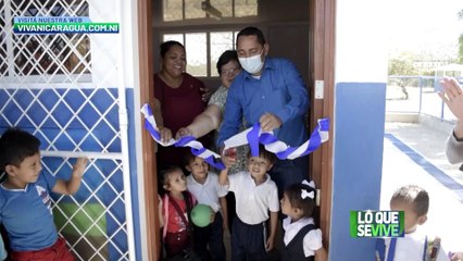 Estudiantes inauguran rehabilitación del colegio San Ignacio en Telica, León