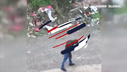 Bali çeken gencin içler acısı hali kamerada