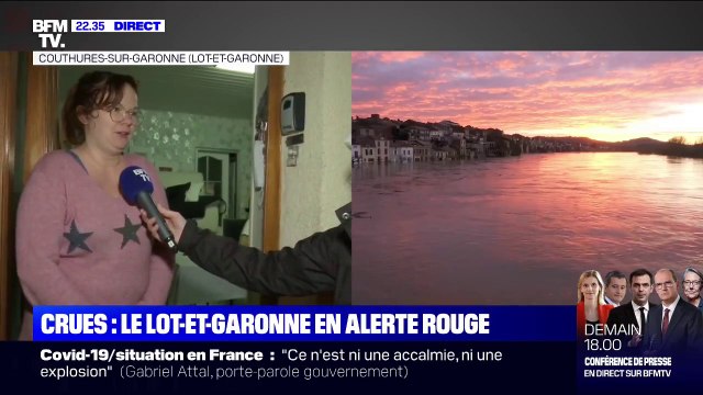 Je n'ai jamais connu un niveau aussi haut : Cette habitante de Couthures-sur-Garonne se prépare à une hausse du niveau de la Garonne