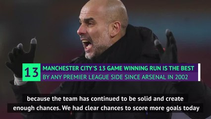 City can do better despite 13th straight win - Guardiola