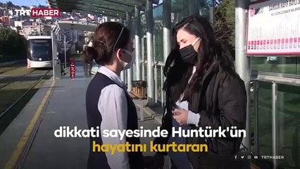 Raylara düşen kızdan hayatını kurtaran vatmana teşekkür