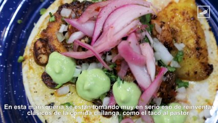 Aquí puedes probar los tacos al pastor de #pulpo   | CHILANGO