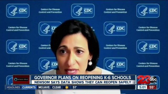 Govonver Gavin Newsom discusses eagerness to reopen K-6 schools