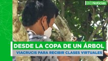Viacrucis para recibir clases virtuales en Casanare