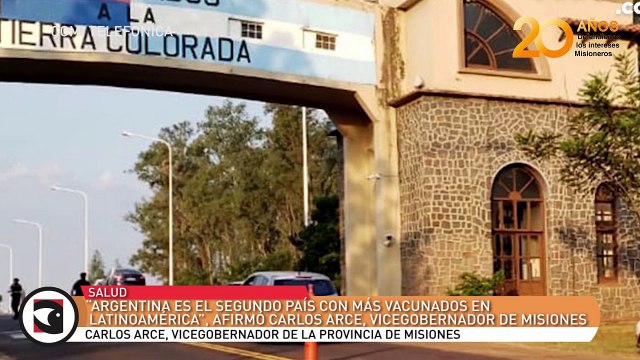 Coronavirus Argentina es el segundo país con más vacunados en Latinoamérica”, afirmó Carlos Arce, vicegobernador de Misiones