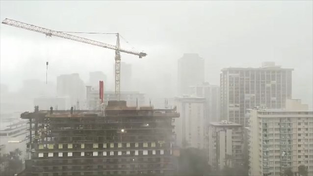 Wild storm batters buildings