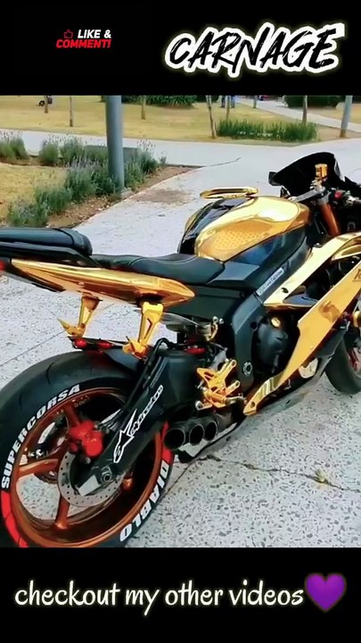 Golden Yamaha R6 | Golden Wrap | Superbike ❤️ | Beast Bike | AQUA CARNAGE.
