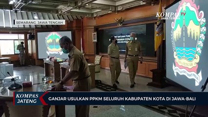 Ganjar usulkan PPKM seluruh kabupaten kota di Jawa - Bali