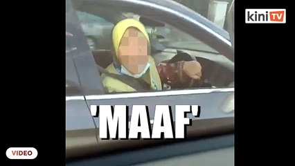 Selepas dikecam, pemandu wanita hambur kata kesat mohon maaf