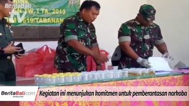 Anggota Kodim 1619/tabanan Lakukan Tes Narkoba