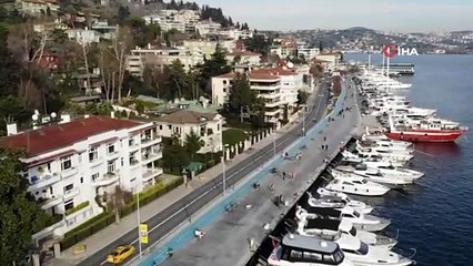 Kısıtlamada Bebek Sahili böyle görüntülendi