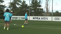 El Real Madrid entrena con la mente puesta en el Getafe