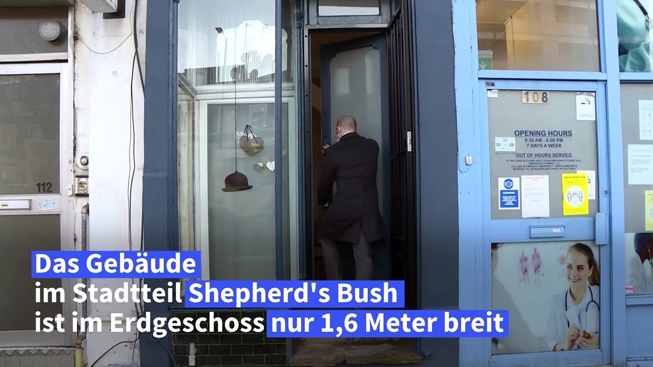 Londons schmalstes Haus steht zum Verkauf