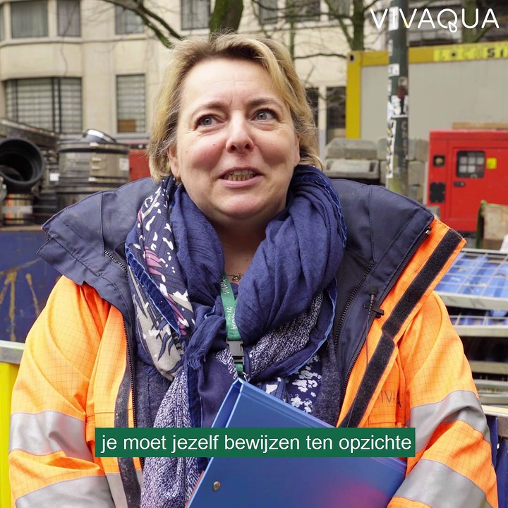 Vrouw en technicus bij VIVAQUA: Katia Fieuw, planning en controle van de werven