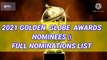 2021 Golden Globe Awards Nominees  Full Nominations List