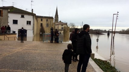 Crue de la Garonne à Langon, jeudi 4 février 2021