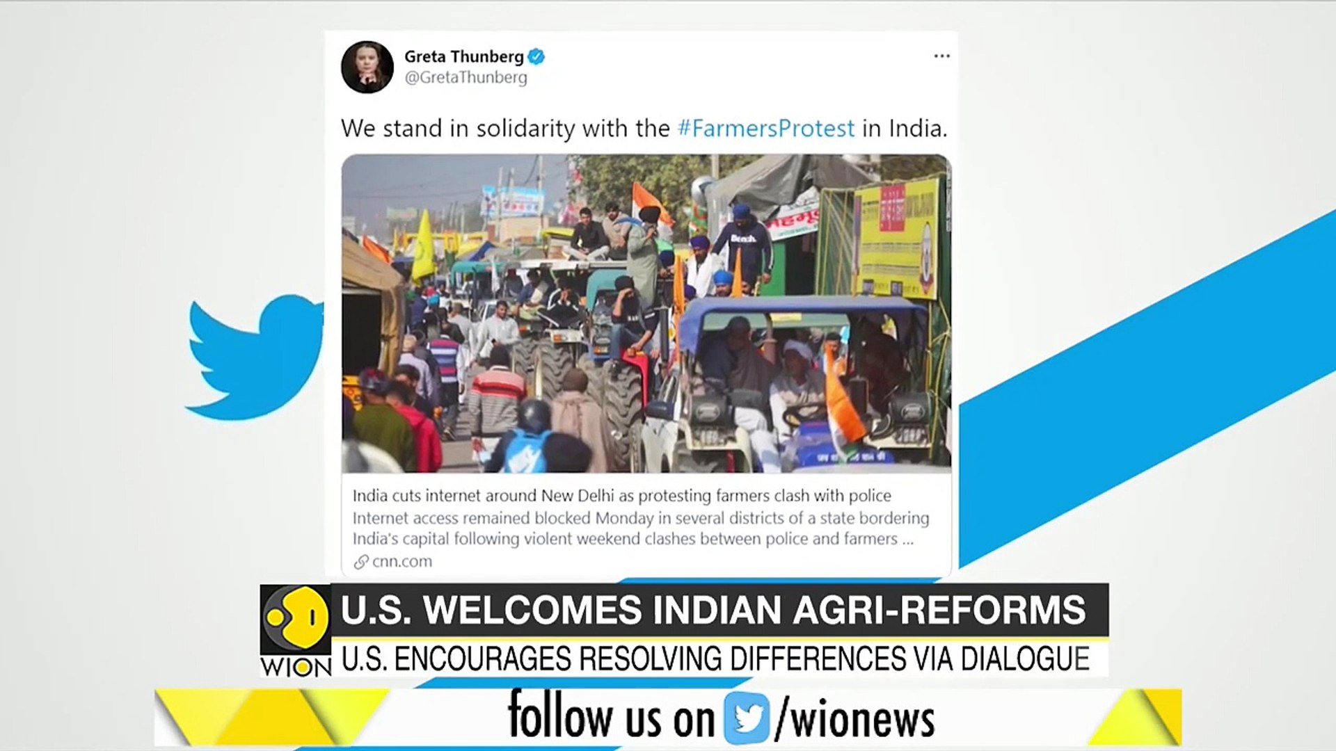 US calls for dialogue to resolve India's farmers' protest _ Farmers Protest _ English News