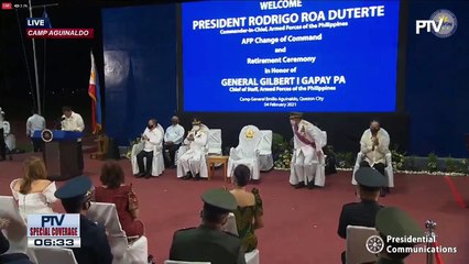 ICYMI| President #Duterte's speech at the AFP Change of Command Ceremony