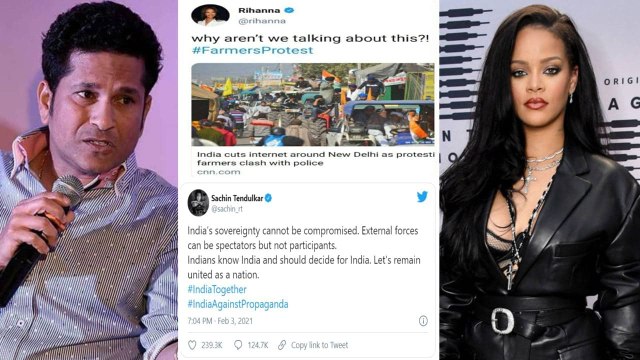#IndiaTogether: Indians Should Decide For India : Sachin On Rihanna's Tweet