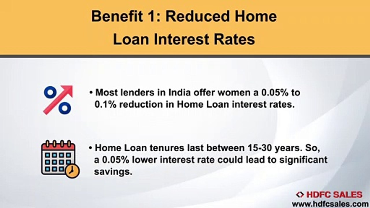Home Loan Benefits for Women in India | Home Loan Plans & Policies for Women in India - HDFC Sales