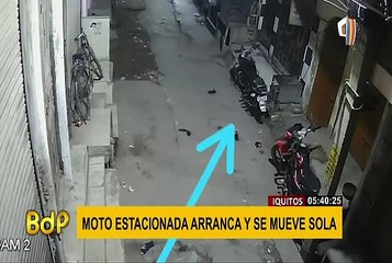 Asombro en Iquitos: cámaras captan a motocicleta moviéndose sola