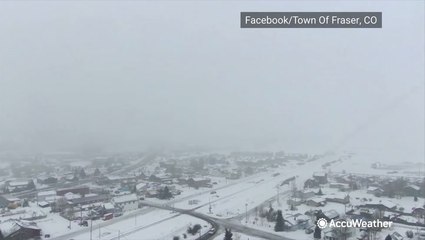 Heavy snow bands sweep through Colorado