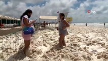 - Arjantin'in gözde plajını kaplayan deniz köpüğü tatilcilerin ilgi odağı