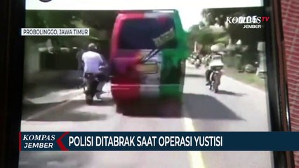 Kejar Sopir Angkutan Umum yang Kabur saat Operasi Yustisi, Polisi ini Malah Ditabrak