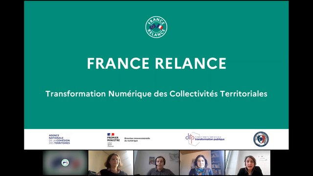 Webinaire France Relance Collectivités #1 – Présentation du fonds Transformation numérique des collectivités territoriales