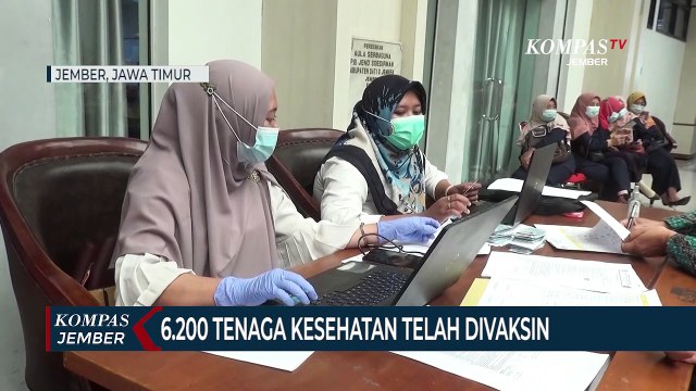 6.200 Tenaga Kesehatan di Jember Telah Disuntik Vaksin Tahap Pertama