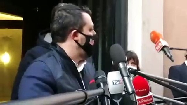 Matteo Salvini su possibile collaborazione col Governo Draghi